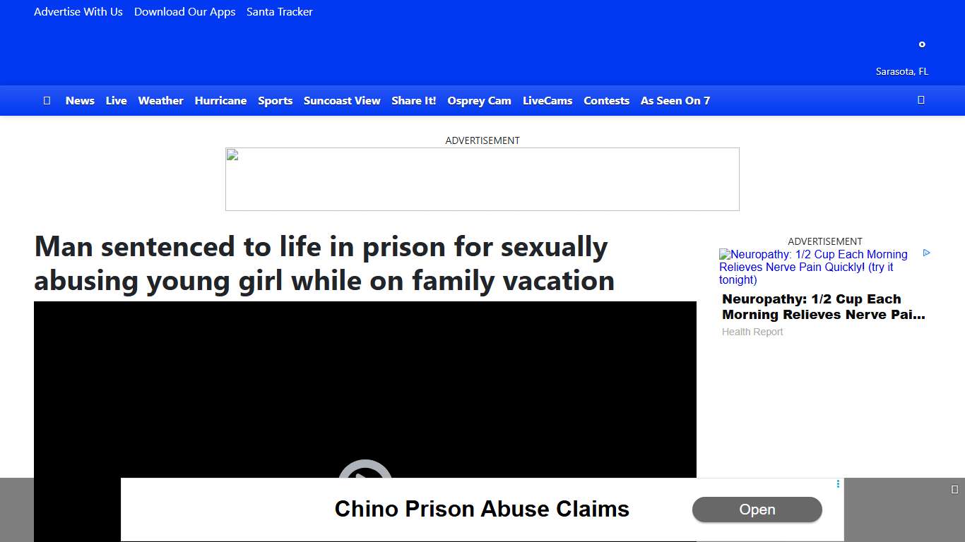 Man sentenced to life in prison for sexually abusing young girl while on family vacation